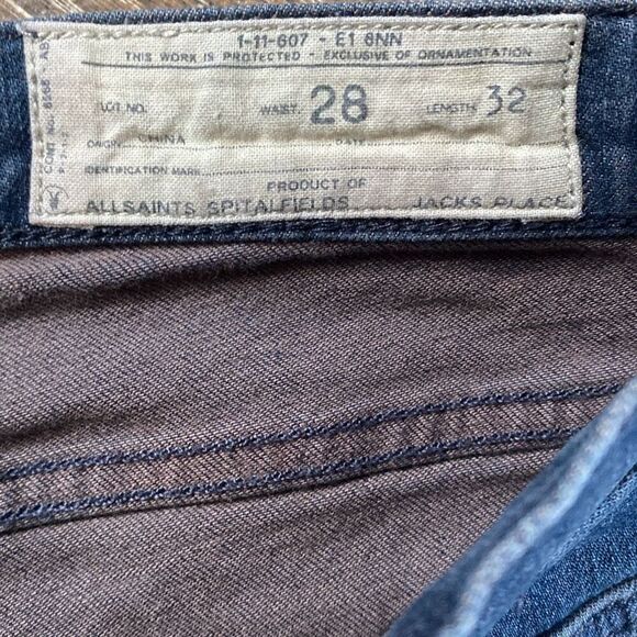 All Saints skinny jeans 28x32 dark gray blue wash - Picture 3 of 7